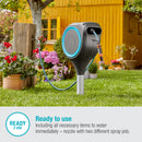 Garden Hose Box RollUp M on Metal Spike, 20m