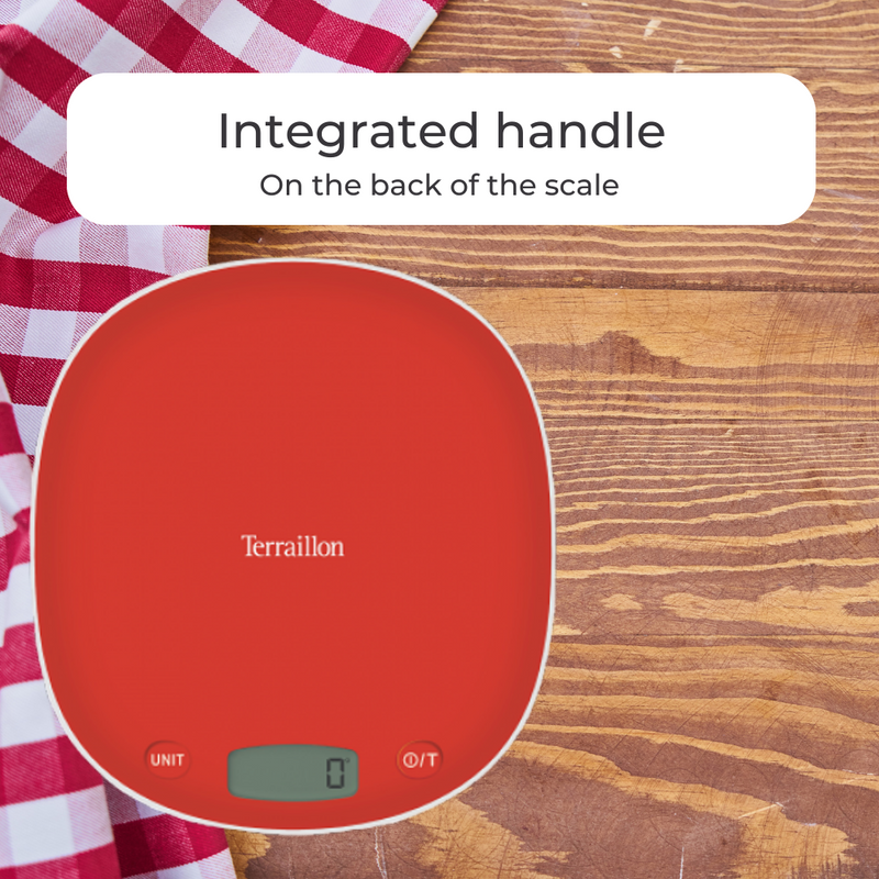 Terraillon Electronic Kitchen Scale Macaron Poppy Red