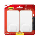 3M Command Mega Utility Hook Value Pack, White, 2 Hooks