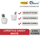 3M Command Caddy 17718, White, Small, Lifestyle Series, 2 Pcs