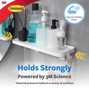 3M Command Bathroom Plate Shelf 17729 Holds Up to 4.5kg Water Resistant, Bathroom Shelf Bathroom Organization
