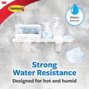 3M Command Bathroom Plate Shelf 17729 Holds Up to 4.5kg Water Resistant, Bathroom Shelf Bathroom Organization