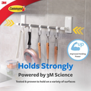 3M Command White Kitchen Organization Multi Purpose Hook Bar 17731 Holds Up to 4.5kg Kitchen Organization
