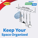 3M Command White Kitchen Organization Multi Purpose Hook Bar 17731 Holds Up to 4.5kg Kitchen Organization