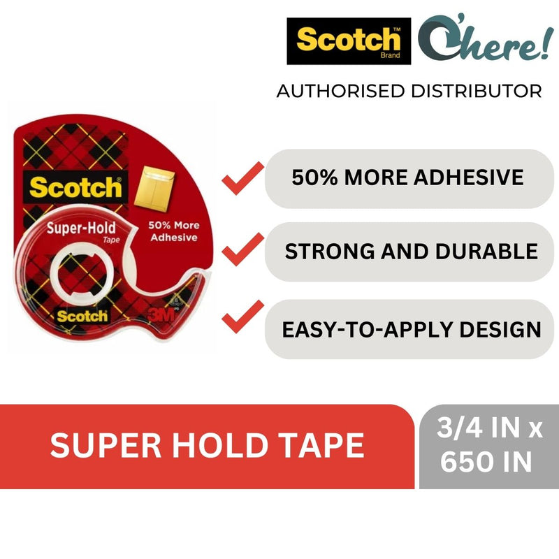 3M Scotch Super Hold Tape 3/4" x 650"