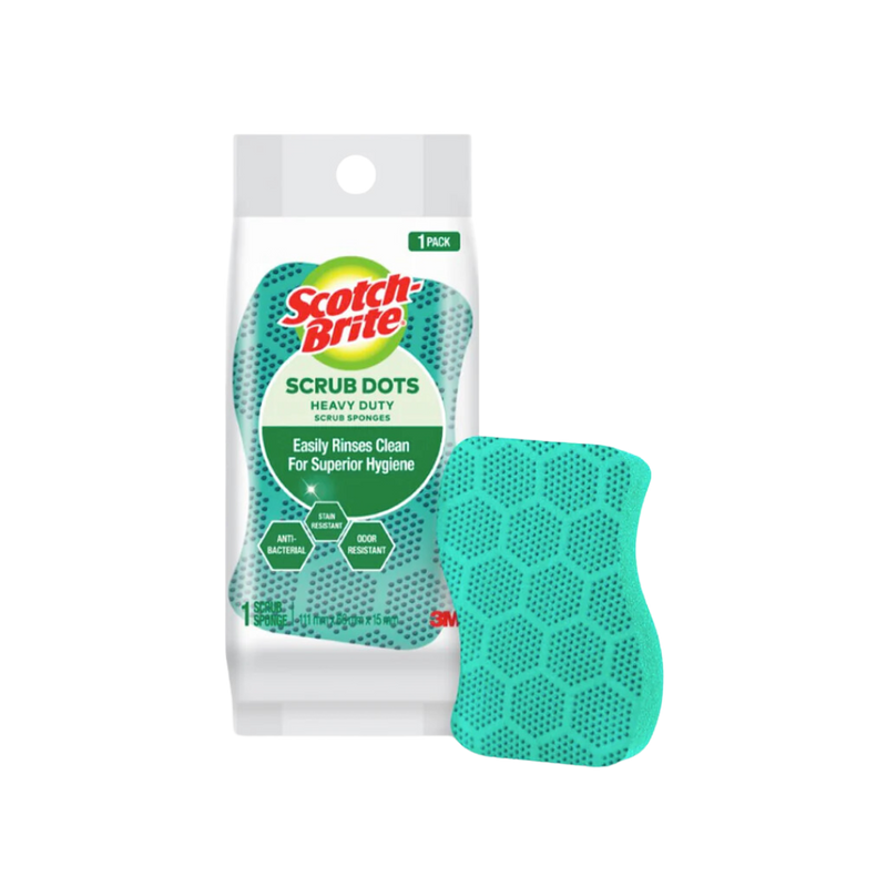 3M Scotchbrite Scrub Dots Heavy Duty Green 1pc/pack