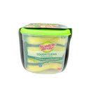 3M Scotch Brite Tough Clean Scrub Sponge Anti Bacterial With Container, 8 Sponges, 1 Container