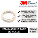 3M Paper Masking Tape 2214, 25M, 24MM/48MM