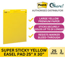 3M Post-it Super Sticky Yellow Easel Pad 559YWSS, 25" x 30", 1 Pad, 25 Sheets