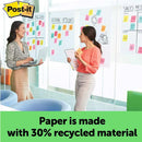 3M Post-it Recycle Easel Pad, White, 63.5x76.2cm, 2 Pads, 30 Sheets/Pad