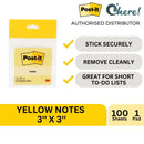 3M Post-it Notes HB 654-1, Canary Yellow, 76 mm x 76 mm, 100 Sheets