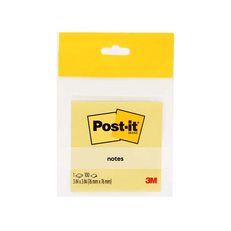 3M Post-it Notes HB 654-1, Canary Yellow, 76 mm x 76 mm, 100 Sheets