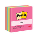 3M Post-it Sticky Note Poptimistic 3in x 3in, 5 Pads/Pack, 100 Sheets/Pad, Total 500 Sheets