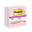 3M Post-it Super Sticky Recycled Wanderlust Pastel Note 3x3 inch 5 Pads, 90 Sheets/Pad, 654-5SSNRP