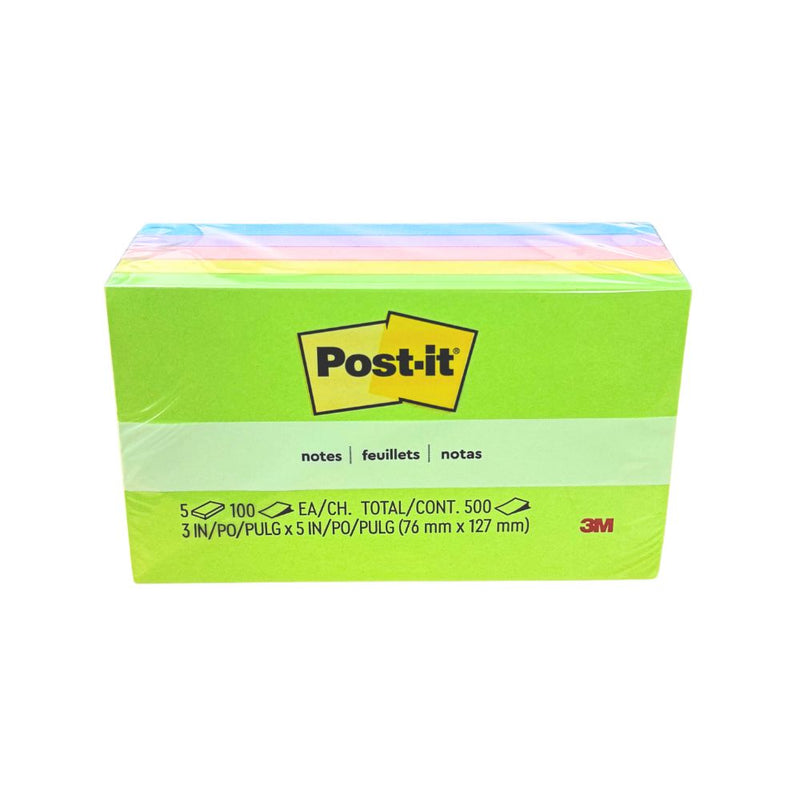 3M Post-it 3" X 5" Jaipur Collection Notes 5 Pads/Pack