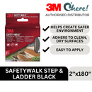 3M Safety-Walk Step and Ladder Tread, 7635NA, 2 in x 180 in, Black