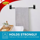 3M Command Bathroom Matte Black Towel Bar, 2 Large Strips