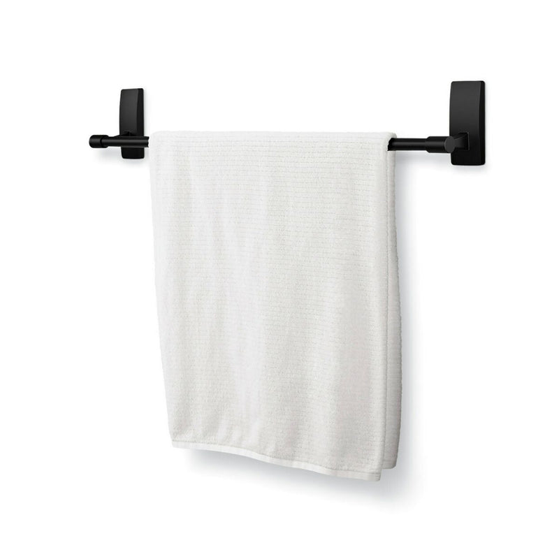 3M Command Bathroom Matte Black Towel Bar, 2 Large Strips