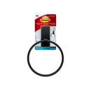 3M Command Bath Matte Black Towel Ring, 1 Towel Ring, 2 Strips