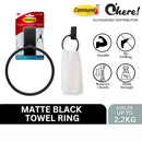 3M Command Bath Matte Black Towel Ring, 1 Towel Ring, 2 Strips