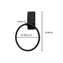 3M Command Bath Matte Black Towel Ring, 1 Towel Ring, 2 Strips