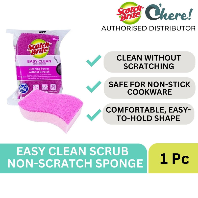 3M Scotch-Brite Easy Clean Scrub Sponge Anti- Bacterial