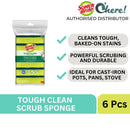 3M Scotch-Brite Tough Clean Scrub Sponge Heavy Duty 6 Pcs/ Pack