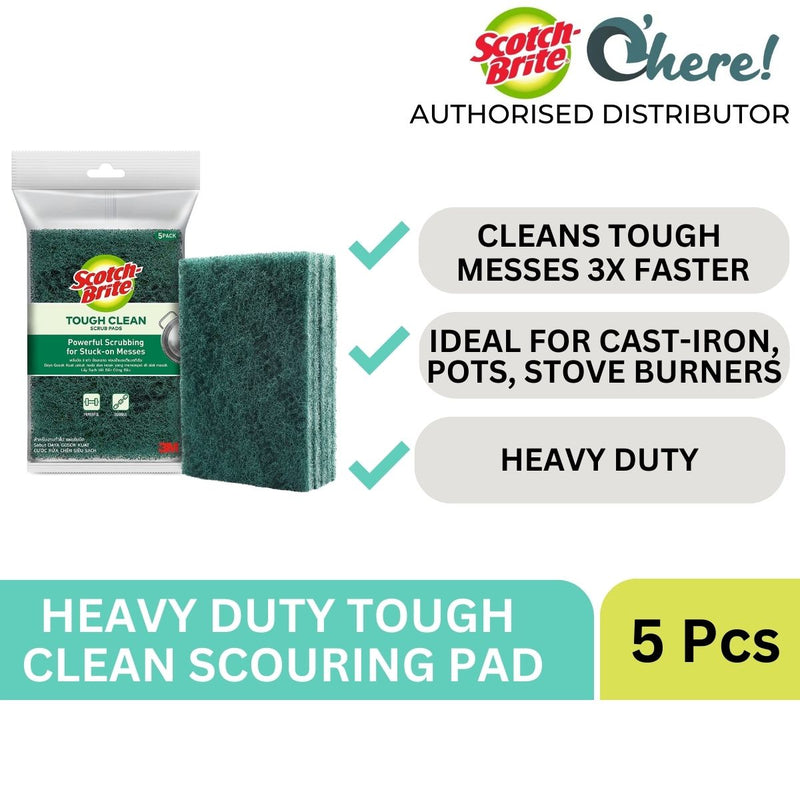 3M Scotch Brite Heavy Duty Scouring Pad, 5 Pcs/ Pack