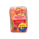 3M Scotch Brite Scrub Dots Non Scratch Sponge 4+1 Bundle Pack
