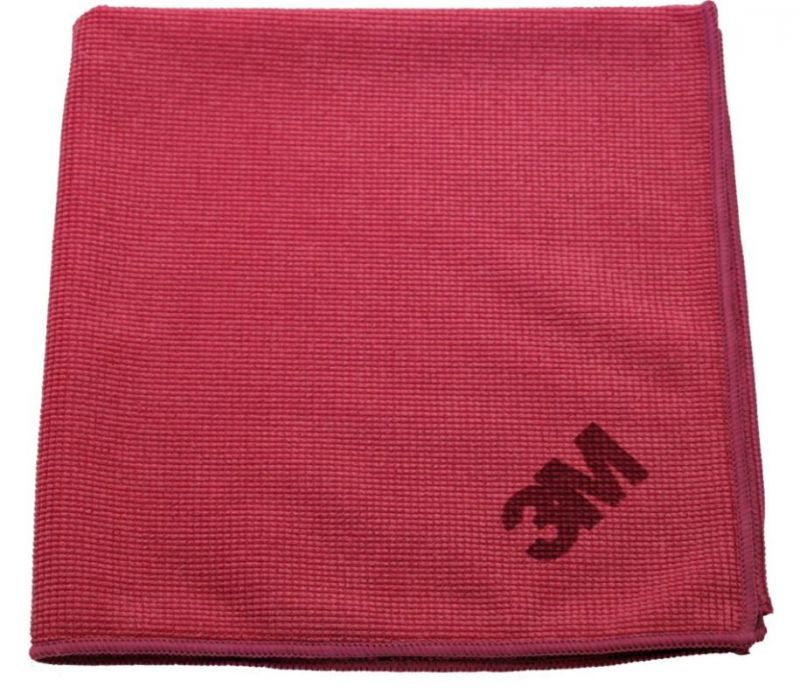3M Scotchbrite Microfiber Wipe Red, 36cm X 36cm, 10Pcs