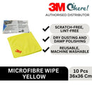 3M Scotchbrite Microfiber Wipe Yellow, 36cm X 36cm, 10Pcs