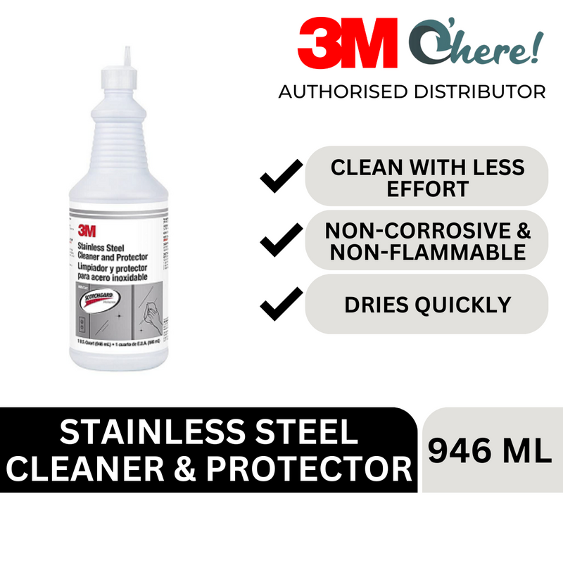 3M Stainless Steel Cleaner & Protector With Scotchgard, 946ml, Ready-to-Use