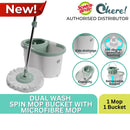 3M Scotch Brite Dual Wash Spin Mop Bucket With Microfibre Mop NT7