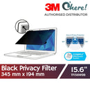 3M Touch Privacy Filter for 15.6in Laptop with 3M COMPLY Flip Attach, 345 mm x 194 mm, 16:9, TF156W9B