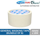 Maple General Masking Tape 18M, 24MM (12 Rolls) / 36MM (8 Rolls) / 48MM (6 Rolls)