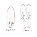 3M Command 17091-5CLR Christmas Pack Assorted Clear Hooks