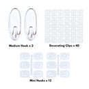3M Command 17010-54CLR Festive Celebration Christmas Pack Assorted Clear Hooks