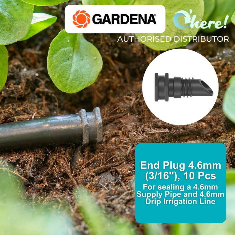 Gardena Micro-Drip-System End Plug 4.6 mm (3/16"), 10 Pcs