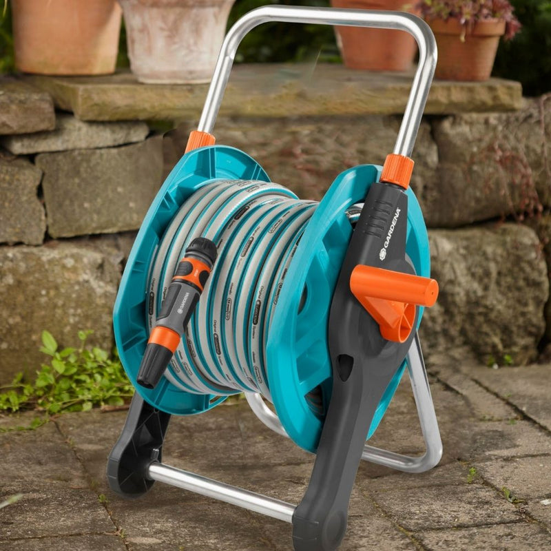 Gardena Hose Reel with Standard Hose 20 Meter 1/2'' with Fittings