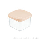 INOCHI Hokkaido Square Plastic Food Container Box 500/750/1000 ml, Mint/Orange