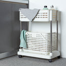 Inochi Nachi Rolling Laundry Storage Shelf White/Grey