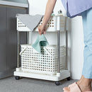 Inochi Nachi Rolling Laundry Storage Shelf White/Grey