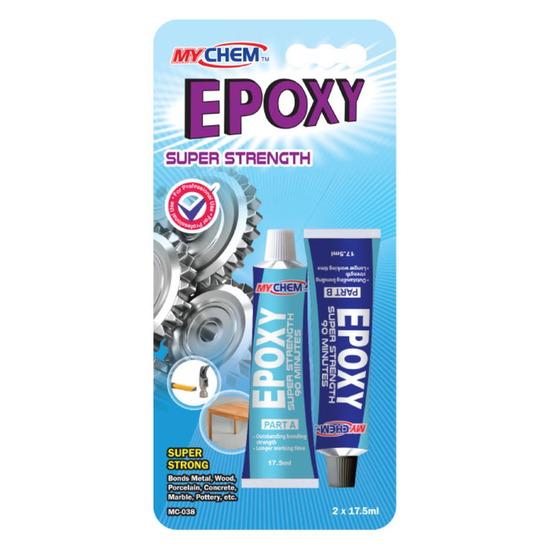 MYCHEM Epoxy Adhesive Super Strength 90 Minutes, 17.5ml x 2pcs