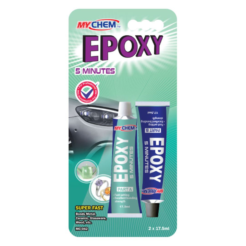 MYCHEM Epoxy Adhesive 5 Minutes, 17.5ml x 2pcs