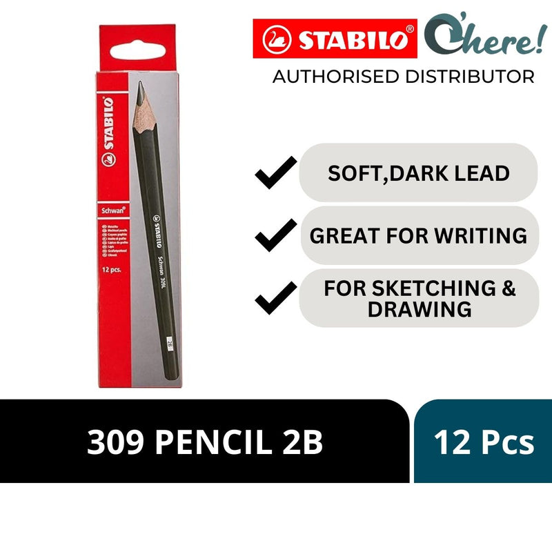 Stabilo 309 Graphite 2B Pencils, Box of 12