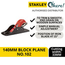 Stanley 140mm Block Plane No. 102