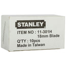Stanley 18mm Quick-Point Knife Blade 11-301H, 10 Dispensers, 100 Blades/box