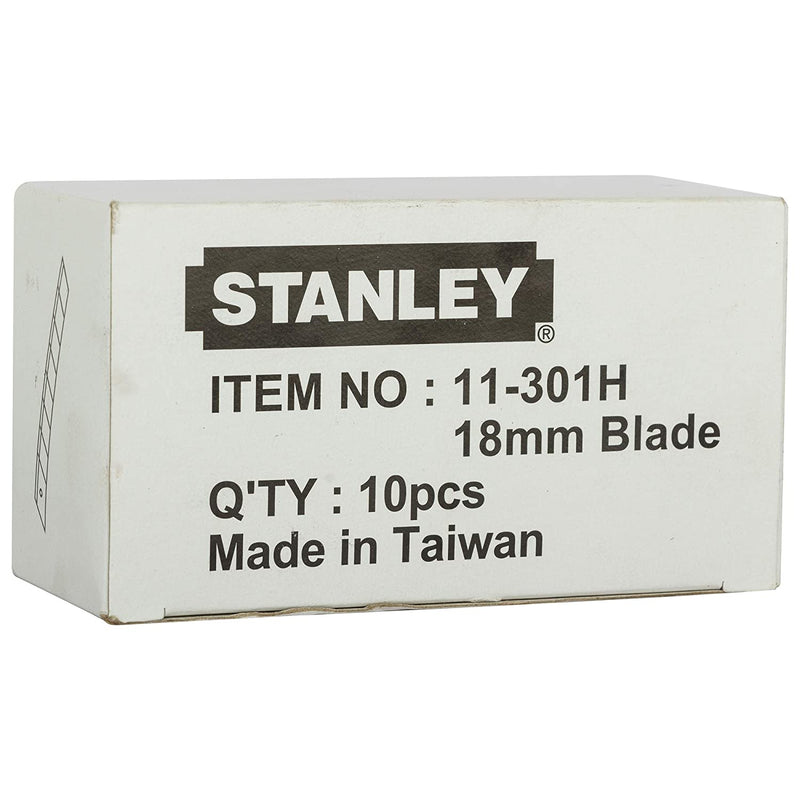 Stanley 18mm Quick-Point Knife Blade 11-301H, 10 Dispensers, 100 Blades/box