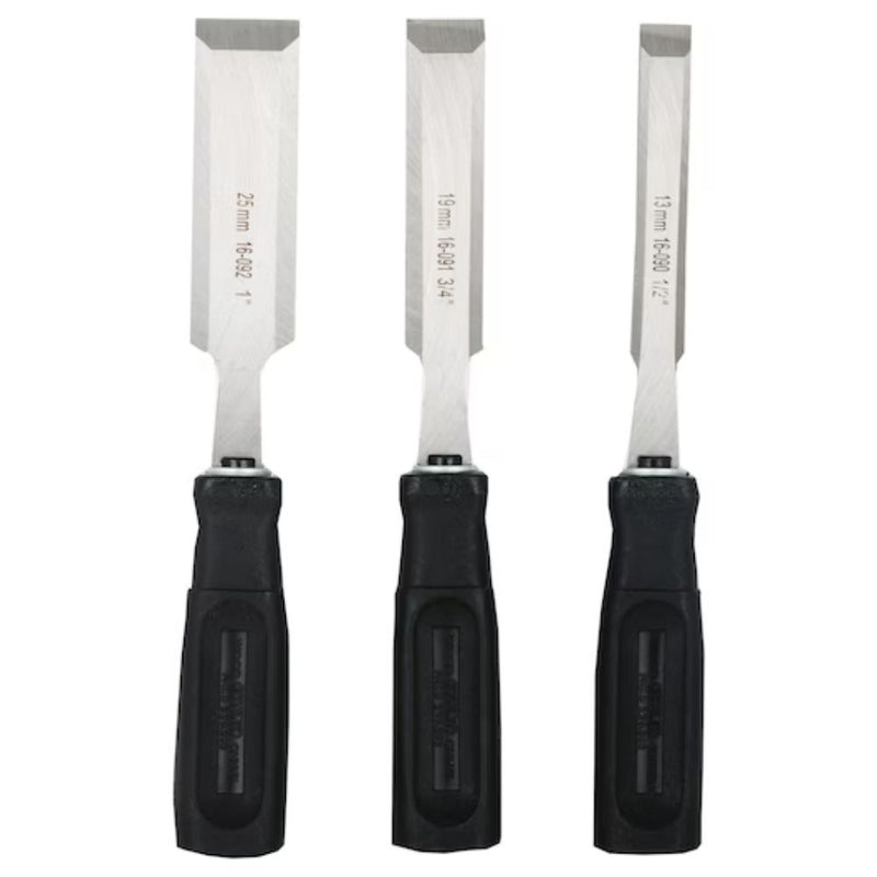 Stanley Wood Chisel Set 3 Pcs, 1/2"-3/4"-1"
