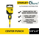 Stanley Center Punch 1/4" x 4"